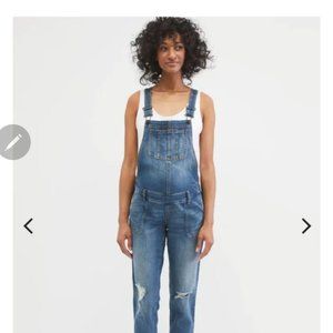 Indigo Blue let down hem side panel maternity overalls small